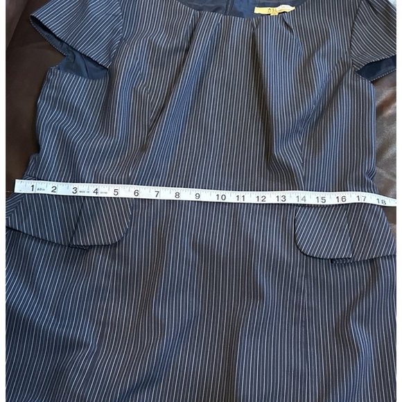 Alex Marie Straight Dress Cap Sleeve Light Black White Stripe Women's Size 14 - Picture 9 of 12
